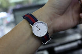 Buy Shop Daniel Wellington Classy Oxford White Dial Two Tone Nylon Strap Watch For Women - DW00100072 USA Online