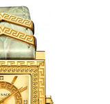 Buy Shop Versace DV-25 Gold Dial Off White Leather Strap Watch for Women - VQF030015 USA Online