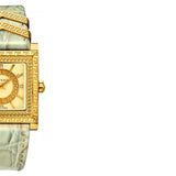 Buy Shop Versace DV-25 Gold Dial Off White Leather Strap Watch for Women - VQF030015 USA Online