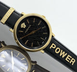 Buy Shop Versace V Circulus Quartz Black Dial Black Leather Strap Watch for Women - VBP12017 USA Online