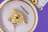 Buy Shop Versace Palazzo Empire White Dial White Leather Strap Watch for Women - VCO040017 USA Online