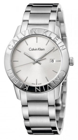 Buy Shop Calvin Klein Steady Silver Dial Silver Steel Strap Watch for Women - K7Q21146 USA Online