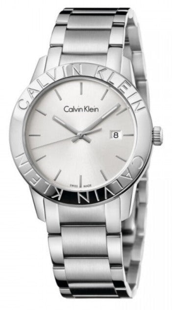 Buy Shop Calvin Klein Steady Silver Dial Silver Steel Strap Watch for Women - K7Q21146 USA Online