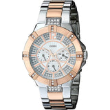 Buy Shop Guess Vista Analog Diamonds Silver Dial Two Tone Steel Strap Watch for Women - W0024L1 USA Online