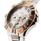 Buy Shop Guess Vista Analog Diamonds Silver Dial Two Tone Steel Strap Watch for Women - W0024L1 USA Online