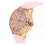 Buy Shop Guess Sparkling Diamonds Pink Dial Pink Rubber Strap Watch for Women - W0032L9 USA Online
