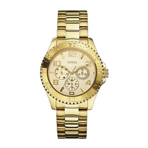 Buy Shop Guess BFF Multifunction Gold Dial Gold Steel Strap Watch for Men - W0231L2 USA Online
