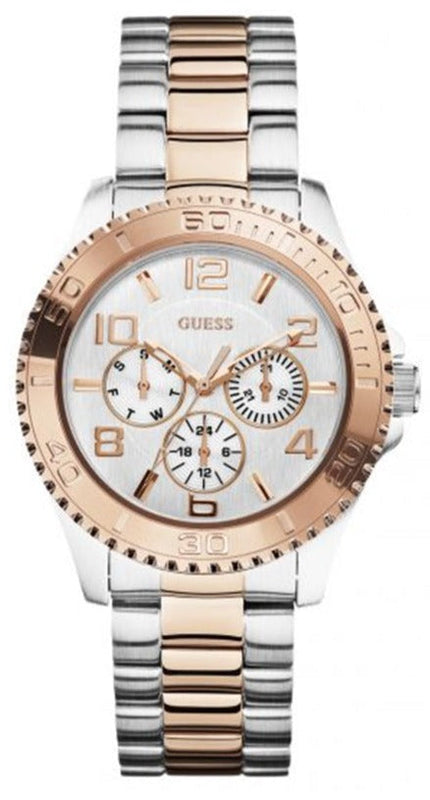 Buy Shop Guess BFF Multifunction Silver Dial Two Tone Steel Strap Watch for Women - W0231L5 USA Online