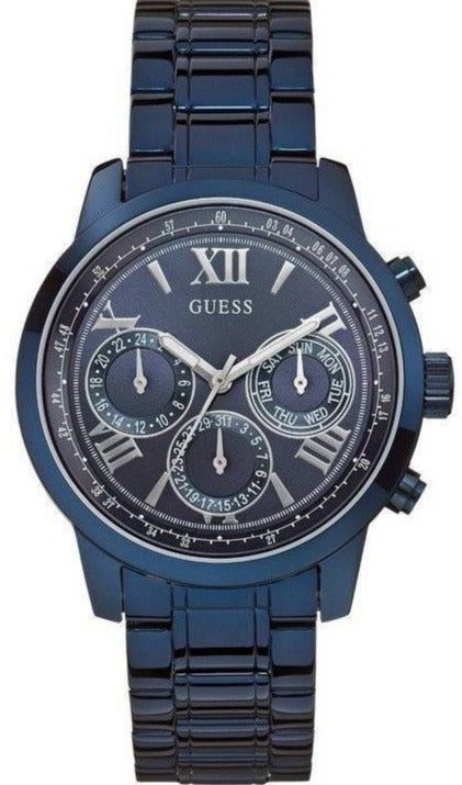 Buy Shop Guess Chronograph Multifunction Blue Dial Blue Steel Strap Watch For Women - W0330L6 USA Online