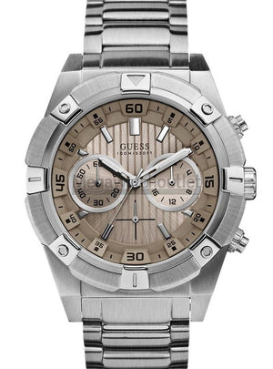 Buy Shop Guess Jolt Chronograph Grey Dial Silver Steel Strap Watch for Men - W0377G1 USA Online