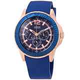 Buy Shop Guess Maverick Blue Dial Blue Rubber Strap Watch for Men - W0485G1 USA Online