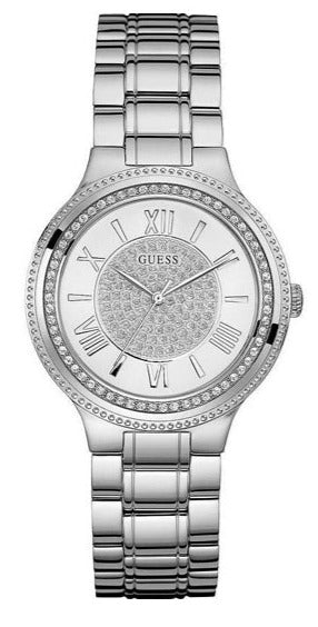 Buy Shop Guess Madison Diamonds Silver Dial Silver Steel Strap Watch for Women - W0637L1 USA Online
