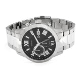 Buy Shop Guess Atlas Chronograph Black Dial Silver Steel Strap Watch For Men - W0668G3 USA Online