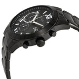 Guess Atlas Chronograph Black Dial Black Steel Strap Watch For Men - W0668G5