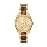 Buy Shop Michael Kors Janelle Quartz Gold Dial Two Tone Steel Strap Watch For Women - MK4730 USA Online