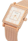 Buy Shop Guess Highline Off White Dial Rose Gold Stainless Steel Mesh Strap Watch For Women - W0826L3 USA Online