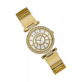 Buy Shop Guess Muse Crystals White Dial Rose Gold Steel Strap Watch For Women - W1008L2 USA Online