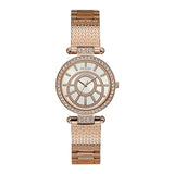 Buy Shop Guess Muse Quartz Silver Dial Rose Gold Steel Strap Watch For Women - W1008L3 USA Online