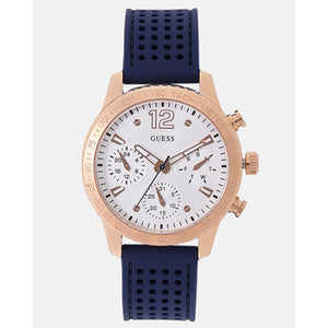 Buy Shop Guess Marina Multifunction White Dial Blue Rubber Strap Watch for Women - W1025L4 USA Online