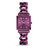 Guess Vanity Analog Purple Dial Purple Steel Strap Watch For Women - W1029L4