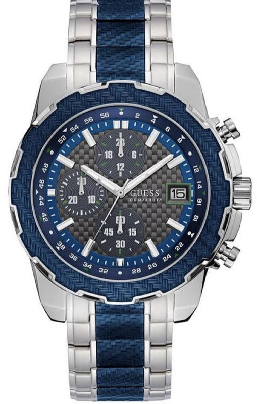 Buy Shop Guess Octane Chronograph Blue Dial Two Tone Steel Strap Watch for Men - W1046G2 USA Online