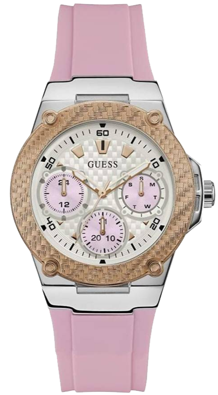 Buy Shop Guess Zena Quartz White Dial Pink Rubber Strap Watch For Women - W1094L4 USA Online