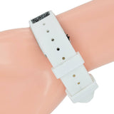 Buy Shop Guess Swirl Quartz Silver Dial White Silicone Strap Watch for Women - W1096L1 USA Online