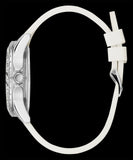 Buy Shop Guess Swirl Quartz Silver Dial White Silicone Strap Watch for Women - W1096L1 USA Online