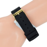 Buy Shop Guess Swirl Quartz Black Dial Black Silicone Strap Watch for Women - W1096L3 USA Online