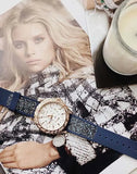 Buy Shop Guess Swirl Analog Quartz White Dial Blue Rubber Strap Watch for Women - W1096L4 USA Online