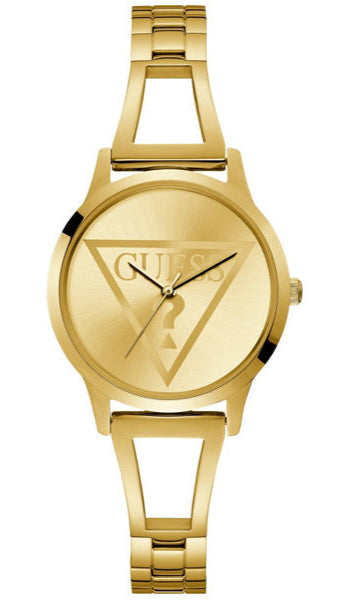 Buy Shop Guess Lola Quartz Gold Dial Gold Steel Strap Watch For Women - W1145L3 USA Online