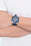 Buy Shop Guess Genesis Multi Function Analog Blue Dial Blue Rubber Strap Watch For Men - W1254G1 USA Online