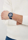 Buy Shop Guess Genesis Multi Function Analog Blue Dial Blue Rubber Strap Watch For Men - W1254G1 USA Online