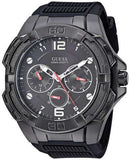 Buy Shop Guess Genesis Quartz Black Dial Black Silicone Strap Watch For Men - W1254G2 USA Online