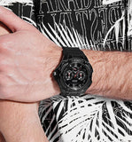 Buy Shop Guess Genesis Quartz Black Dial Black Silicone Strap Watch For Men - W1254G2 USA Online