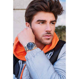 Buy Shop Guess Hendrix Chronograph Blue Dial Silver Steel Strap Watch for Men - W1309G1 USA Online