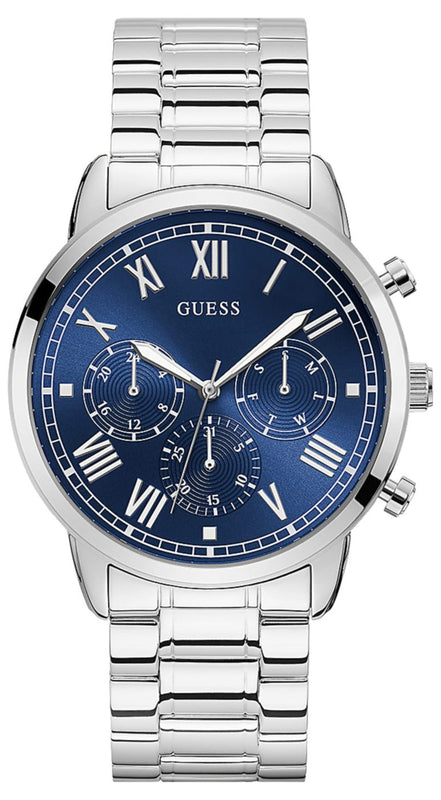 Buy Shop Guess Hendrix Chronograph Blue Dial Silver Steel Strap Watch for Men - W1309G1 USA Online