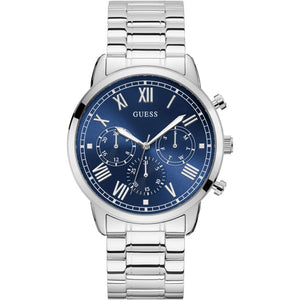 Buy Shop Guess Hendrix Chronograph Blue Dial Silver Steel Strap Watch for Men - W1309G1 USA Online