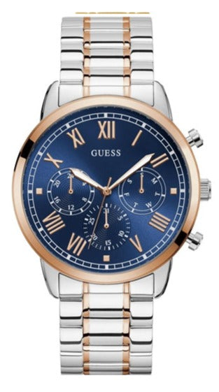 Buy Shop Guess Hendrix Chronograph Blue Dial Two Tone Steel Strap Watch for Men - W1309G4 USA Online