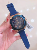 Buy Shop Guess Genesis Quartz Blue Dial Blue Silicone Strap Watch For Men - W1254G3 USA Online