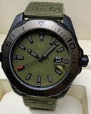 Tag Heuer Aquaracer Automatic Green Dial Khakhi Green Nylon Strap Watch for Men - WAY208E.FC8222