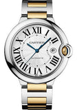 Buy Shop Cartier Ballon Bleu de Cartier Silver Dial Two Tone Steel Strap Watch for Women - W2BB0030 USA Online