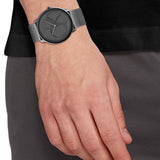 Buy Shop Calvin Klein Minimal Grey Dial Grey Mesh Bracelet Watch for Men - K3M517P4 USA Online