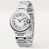 Buy Shop Cartier Ballon Bleu De Cartier White Dial Silver Steel Strap Watch for Women - W69010Z4 USA Online