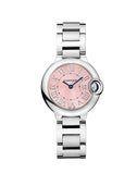 Buy Shop Cartier Ballon Bleu de Cartier Pink Dial Silver Steel Strap Watch for Women - W6920038 USA Online
