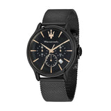 Buy Shop Maserati Epoca Chronograph Black Dial Black Mesh Strap Watch For Men - R8873618013 USA Online