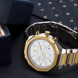 Buy Shop Maserati Stile Chronograph White Dial Two Tone Steel Strap Watch For Men - R8873642009 USA Online