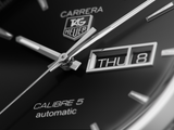 Buy Shop Tag Heuer Carrera Calibre 5 Automatic Black Dial Silver Steel Strap Watch for Men - WAR201A.BA0723 USA Online