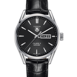 Buy Shop Tag Heuer Carrera Automatic 41mm Black Dial Black Leather Strap Watch for Men - WAR201A.FC6266 USA Online