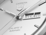 Buy Shop Tag Heuer Carrera Calibre 5 Automatic White Dial Silver Steel Strap Watch for Men - WAR201B.BA0723 USA Online